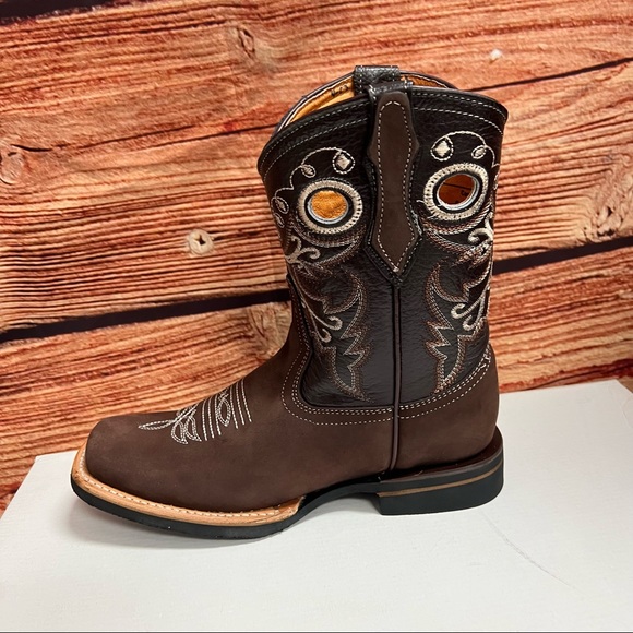 Womens Western Rodeo Cowgirl Leather Boots With FREE BELT Bota Cinto GRATUITO - Picture 5 of 6